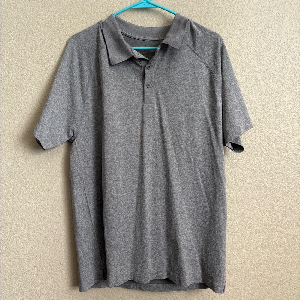 Men's Fabletics Gray Polo Shirt